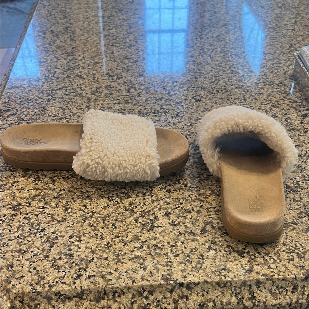 Shearling Slide Sandals